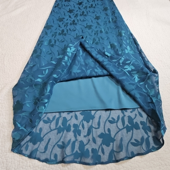 Vintage Patra 2 Piece Teal Lace Dress - Picture 6 of 12
